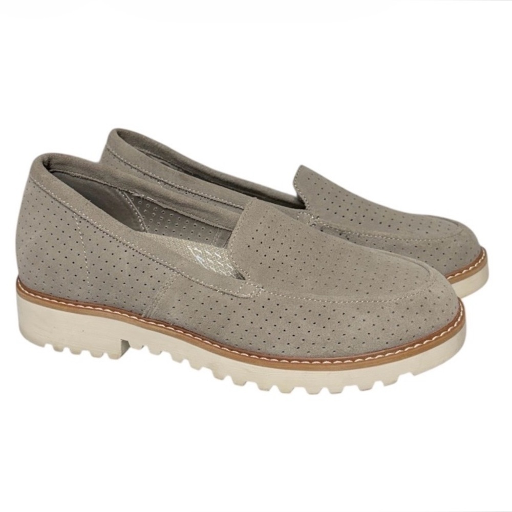 Skechers Arch Fit Marlie Loafers Taupe Suede Women’s 7.5 Slip On Air Cooled